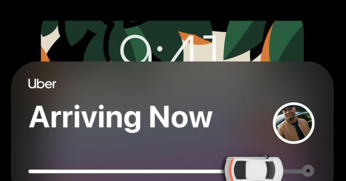 Uber puts a ride tracker on the iPhone lock screen