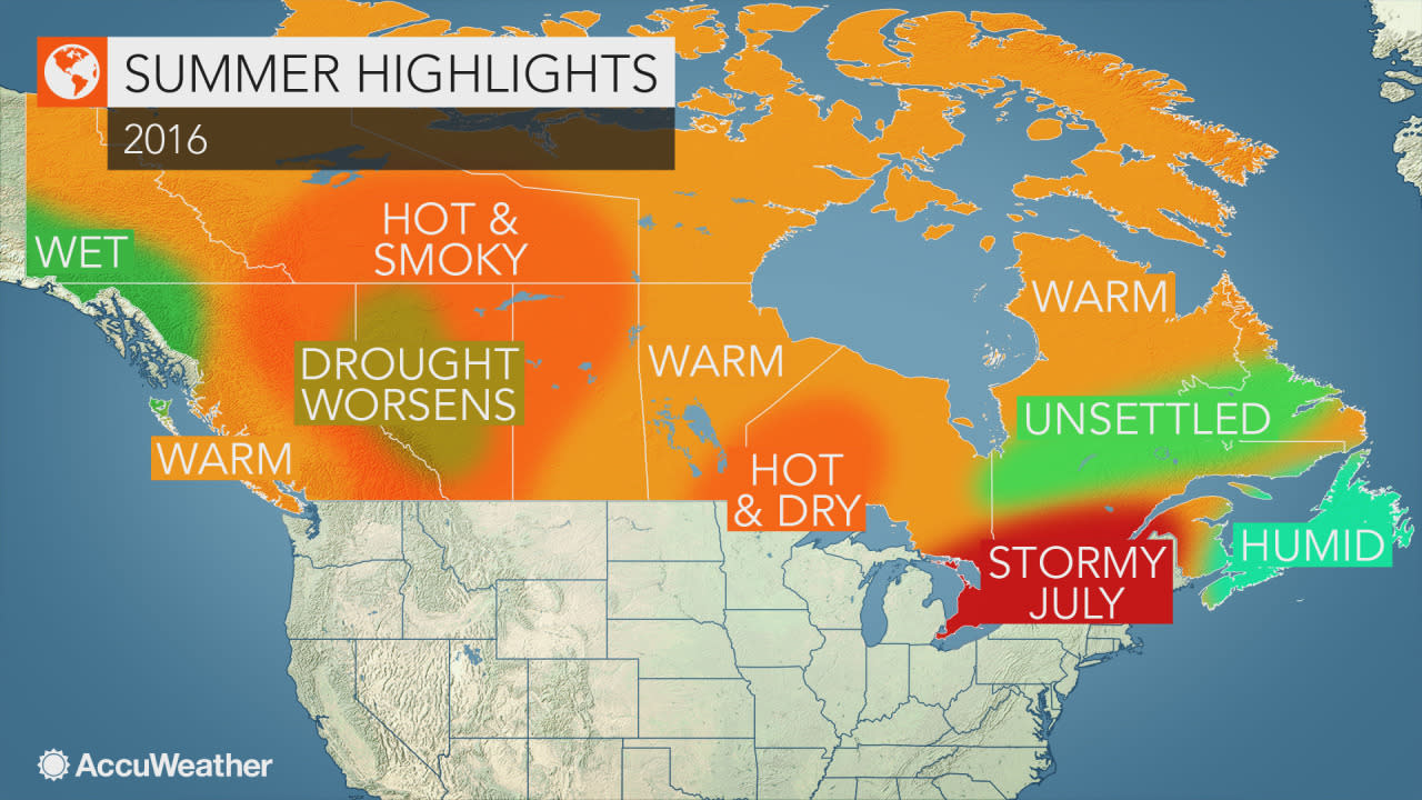 Canadian summer forecast Expect scorching or stormy