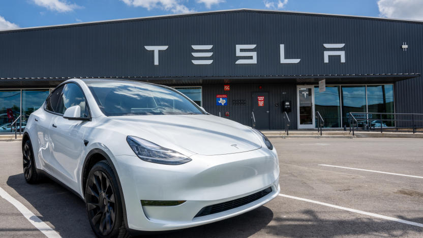 AUSTIN, TEXAS - MAY 31: A Tesla Model Y is seen on a Tesla car lot on May 31, 2023 in Austin, Texas. Tesla's Model Y has become the world's best selling car in the first quarter of 2023. (Photo by Brandon Bell/Getty Images)