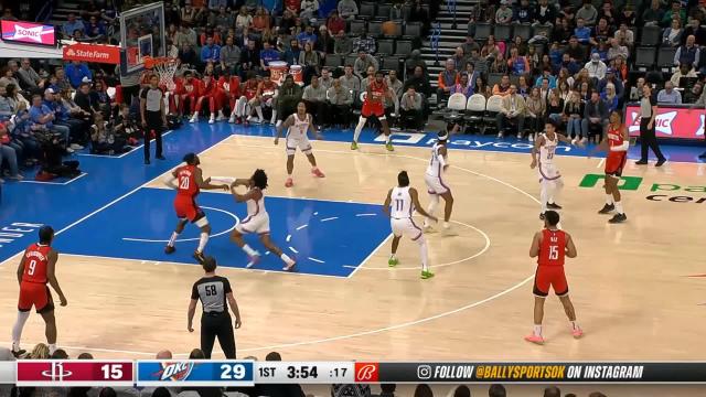 Bruno Fernando with a dunk vs the Oklahoma City Thunder