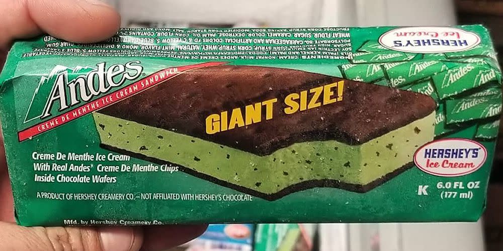 This Giant Andes Creme De Menthe Ice Cream Sandwich Is The Mint Chocolate Treat We Ve Been Waiting For