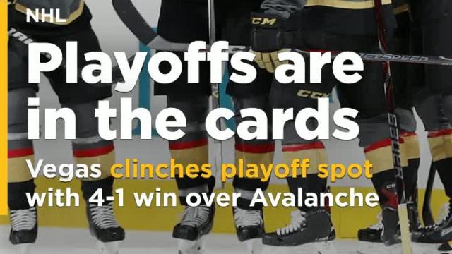 Vegas clinches playoff spot with 4-1 win over Avalanche