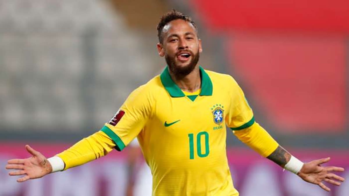 Neymar Jr Reacts After Leading Brazil to a 2-0 Win Against Ecuador in ...