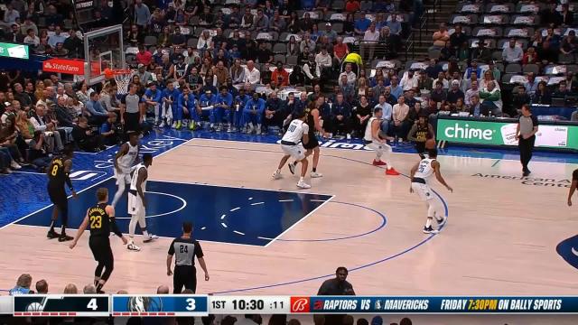 Jordan Clarkson with a 2-pointer vs the Dallas Mavericks