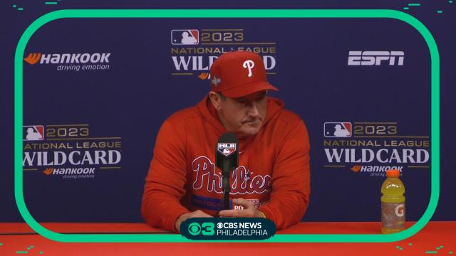 Philadelphia Phillies manager Rob Thomson talks ahead of NL Wild Card  series game