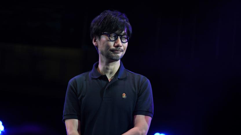 Japanese video game designer, writer, director and producer Hideo Kojima speaks on stage to present his new video game "Death Stranding" during the Tokyo Game Show in Makuhari, Chiba Prefecture on September 12, 2019. (Photo by CHARLY TRIBALLEAU / AFP)        (Photo credit should read CHARLY TRIBALLEAU/AFP via Getty Images)