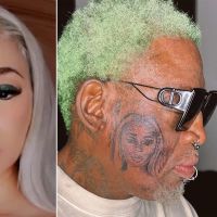 Dennis Rodman Gets Huge Tattoo of Girlfriend Yella Yella on His Face