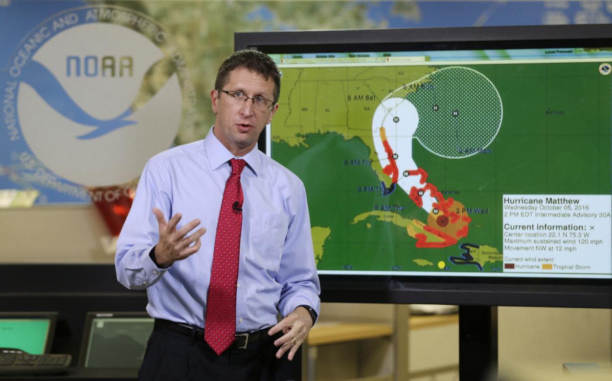 US hurricane center chief going back to The Weather Channel