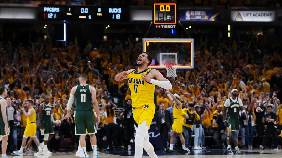 Yahoo Sports - Tyrese Haliburton hit a floater with 1.1 seconds left in overtime to give the Indiana Pacers a 121–118 win over the Milwaukee Bucks. The Pacers lead their first-round playoff series