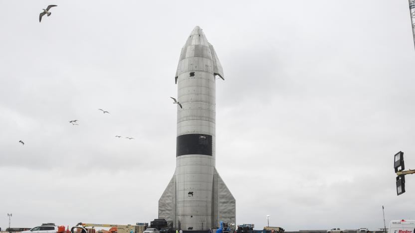 A SpaceX SN15 starship prototype is seen as it sits on a transporter after Wednesday's successful launch and first landing from the company's starship facility, in Boca Chica, Texas, U.S. May 6, 2021. REUTERS/Gene Blevins