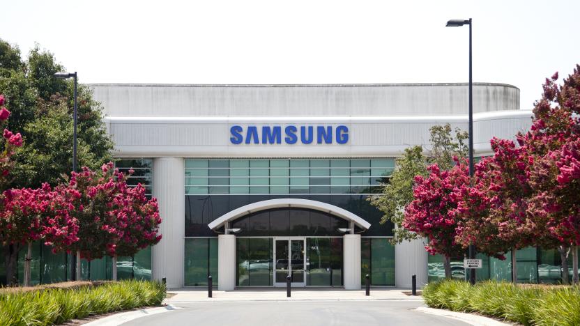 San Jose, USA - August 7, 2014: Outside the San Jose Samsung headquarters at 601 McCarthy Ranch Rd