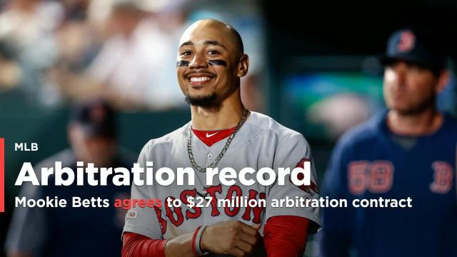 Mookie Betts signs arbitration record contract