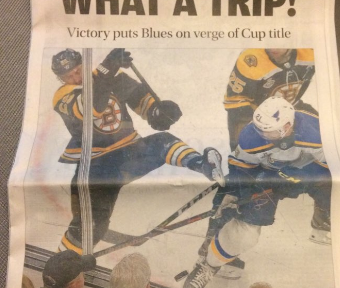 St. Louis Post-Dispatch checks in with an A+ troll job headline regarding blown call in Bruins ...