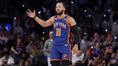 Getty Images - NEW YORK, NEW YORK - MAY 14: Jalen Brunson #11 of the New York Knicks reacts during the third quarter against the Indiana Pacers in Game Five of the Eastern Conference Second Round Playoffs at Madison Square Garden on May 14, 2024 in New York City. NOTE TO USER: User expressly acknowledges and agrees that, by downloading and or using this photograph, User is consenting to the terms and conditions of the Getty Images License Agreement. (Photo by Sarah Stier/Getty Images)