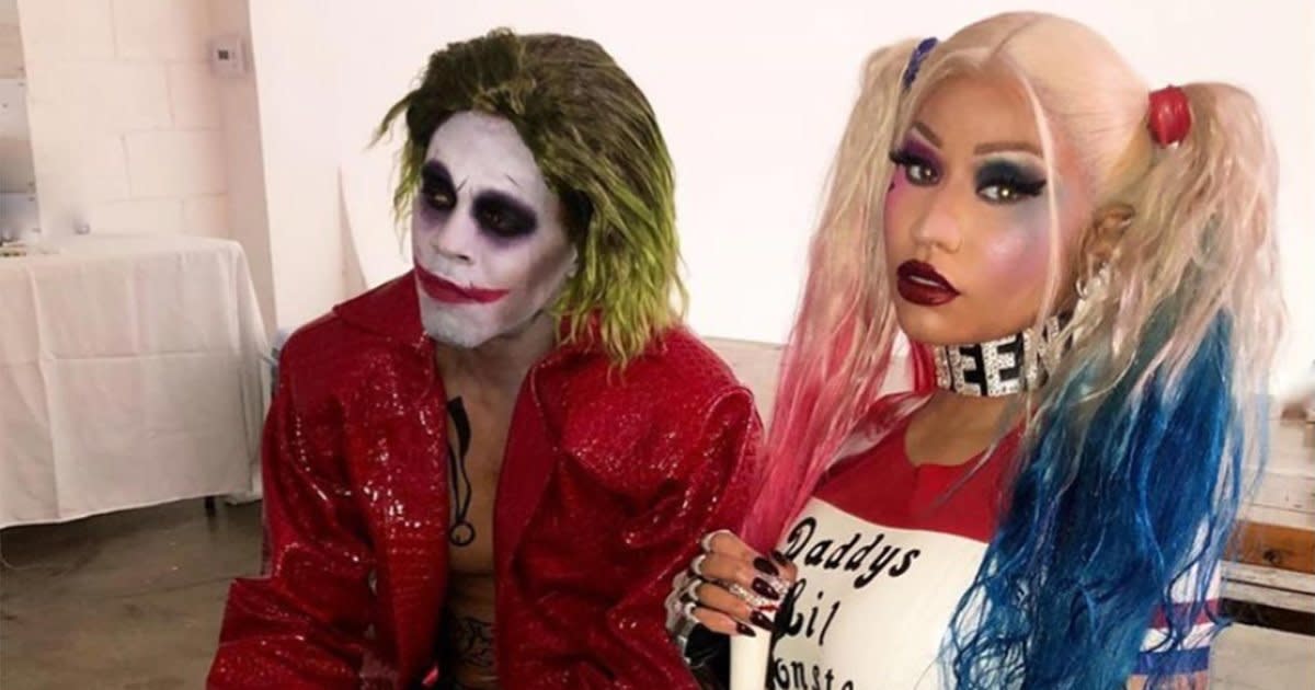 Newlyweds Nicki Minaj And Kenneth Petty Dress As Harley Quinn And The Joker For Halloween