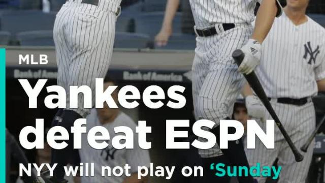 Yankees defeat ESPN, will not play on 'Sunday Night Baseball'