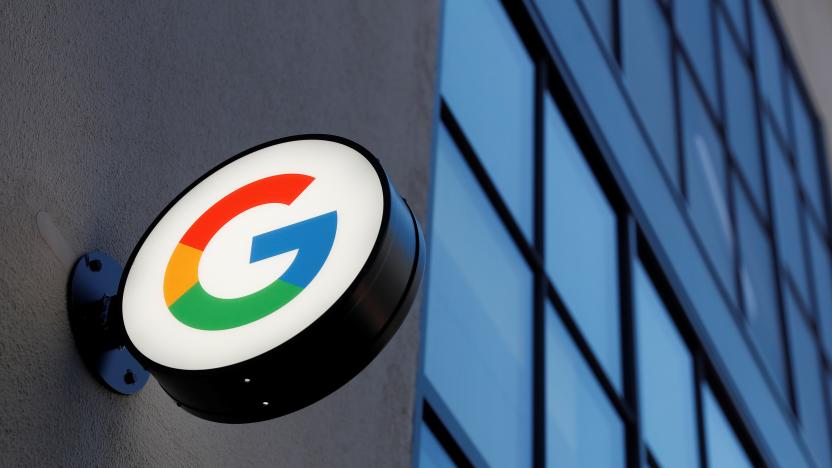 A sign is seen at the entrance to the Google retail store in the Chelsea neighborhood of New York City, U.S., June 17, 2021. REUTERS/Shannon Stapleton