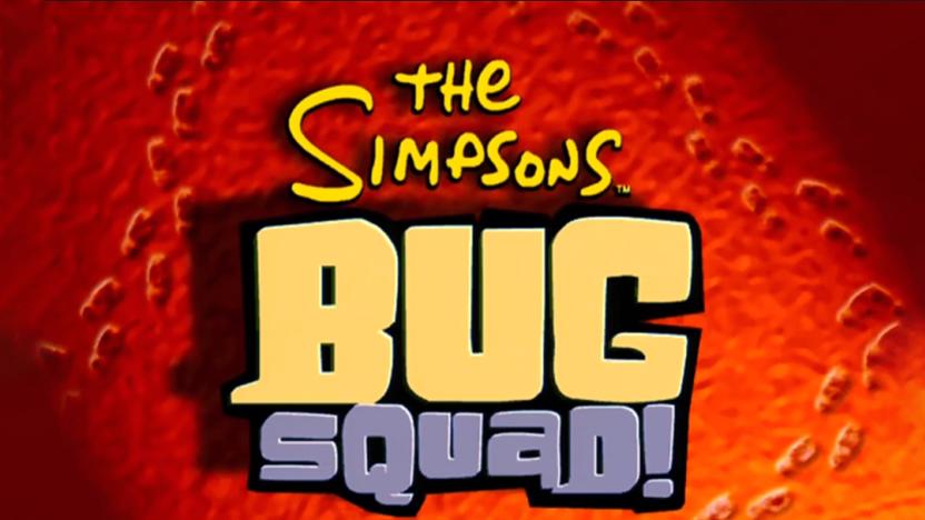 Title card for 'The Simpsons: Bug Squad' an unreleased game for the Sega Dreamcast from 2000. 