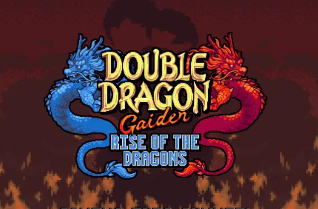 A game logo for 'Double Dragon Gaiden: Rise of the Dragons'.