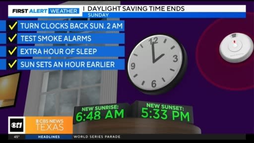 When does the time change for daylight saving time 2023? What to know  before clocks fall back - CBS News