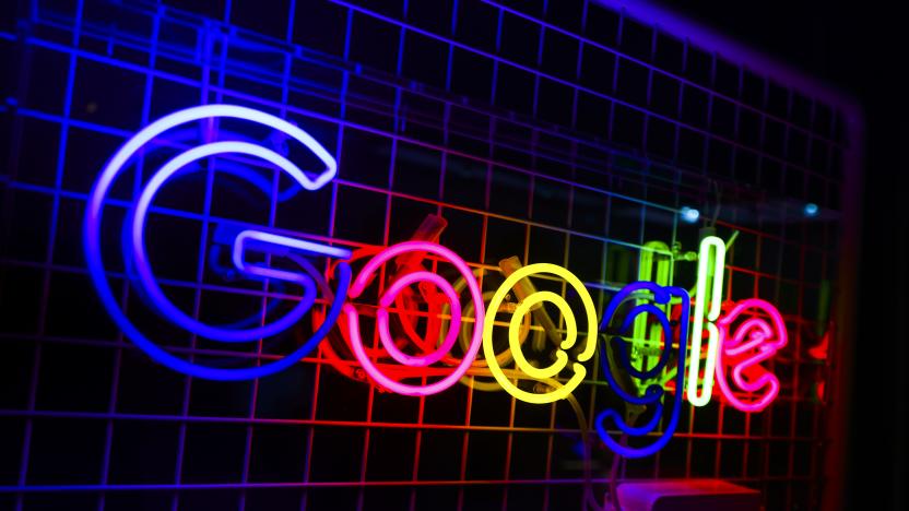 Google neon is seen during the reopening of Google office in a historical building at the Main Square in Krakow, Poland on November 29, 2022. After nearly seven years of absence, Google reopened in Krakow hiring engineers which together with hub in Warsaw will create the largest center in Europe dealing with Google Cloud computing services. (Photo by Beata Zawrzel/NurPhoto via Getty Images)