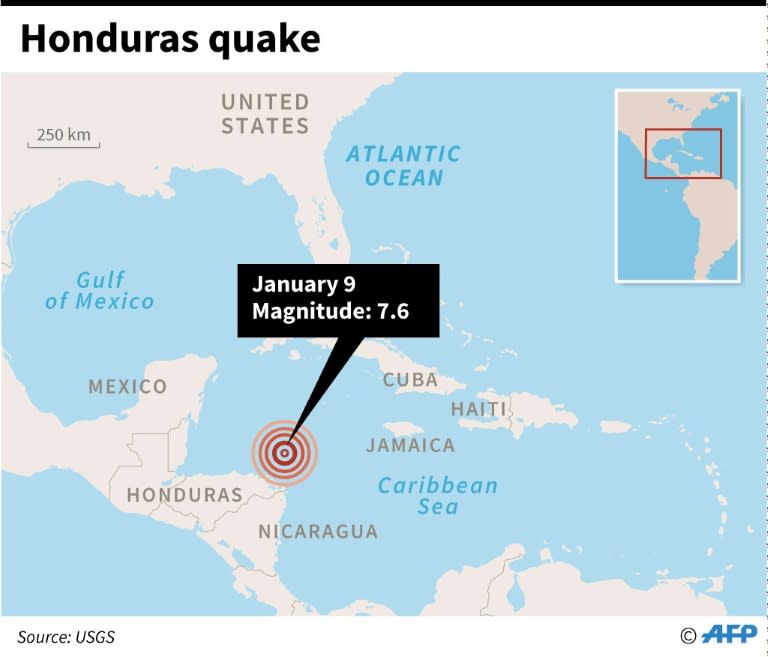 Magnitude 7.6 earthquake strikes off Honduras coast USGS