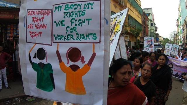 Sex workers in India hold rally demanding better rights