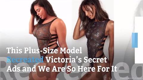 This Plus-Size Model Recreated Victoria's Secret Ads and We Are So Here For  It