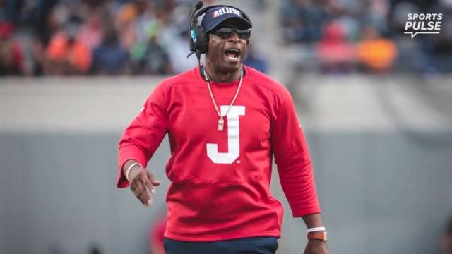 Deion Sanders teared up in one final emotional moment with Jackson State