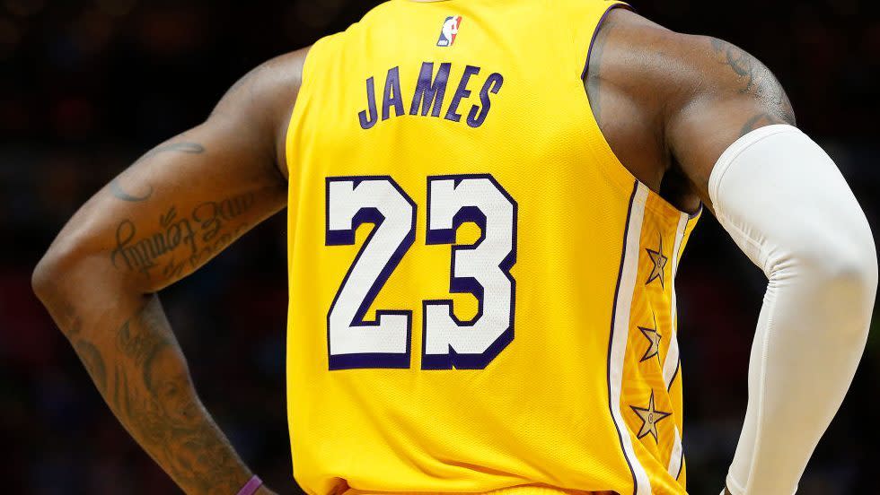 LeBron James again leads NBA jersey 