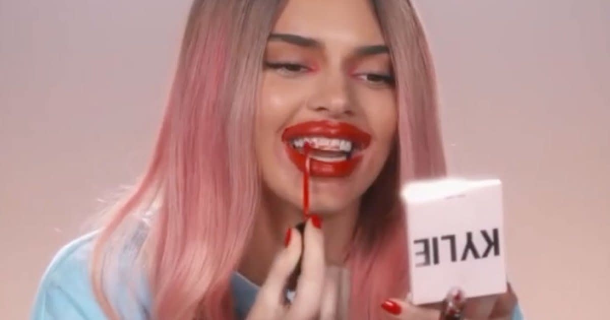 Kendall Jenner Mocks Kylies OverLined Lips As She Channels Her On