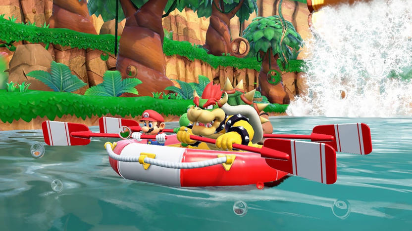 River Survival minigame in Nintendo's 'Super Mario Party'