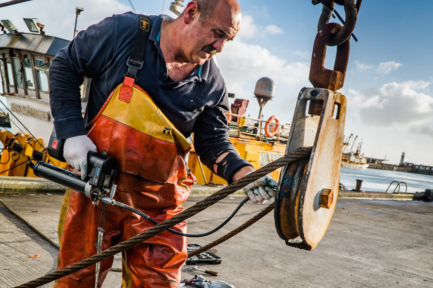 'Keeping things running safely', by Laurence Hartwell, which has been highly commended in the People category of the UK's Ultimate Sea View photography competition (Picture: PA)