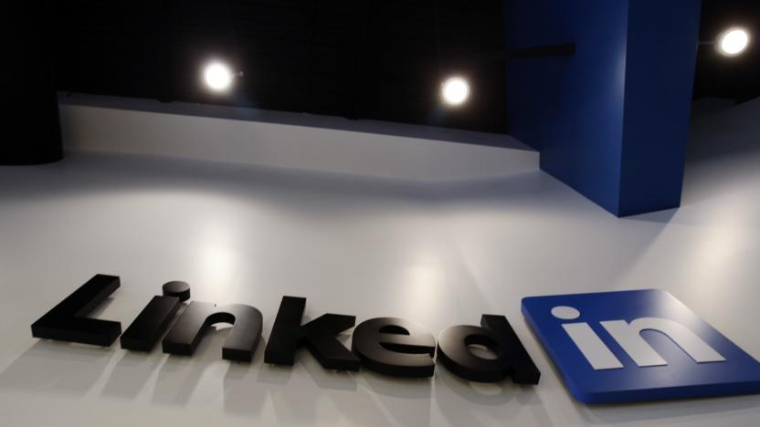 FILE - In this May 19, 2011, file photo, the LinkedIn logo is displayed in the foyer at headquarters in Mountain View, Calif. LinkedIn is expected to report its quarterly earnings after the market closes on Thursday, May 3, 2012. (AP Photo/Paul Sakuma, File)