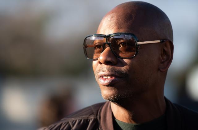 CHARLESTON, SC - JANUARY 30: Comedian Dave Chappelle campaigns for Democratic presidential candidate Andrew Yang on January 30, 2020 in North Charleston, South Carolina. The comedian has endorsed the candidate and performs the second of two South Carolina campaign benefit shows Thursday evening in Charleston.  (Photo by Sean Rayford/Getty Images)