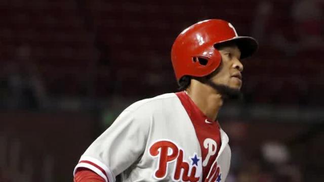 Phillies emergency pitcher throws 1-2-3 inning and then hits a HR
