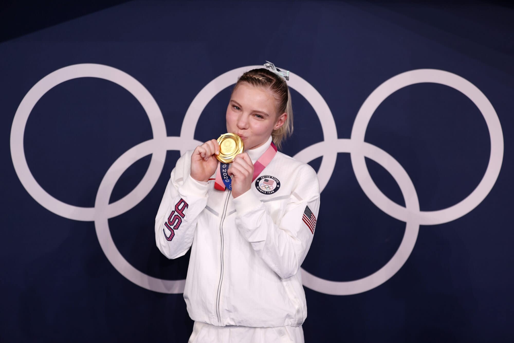 Team USA Gymnast Jade Carey Wins Gold in Olympics Floor Finals