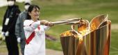 The last Olympic torch relay runner for the Osaka leg concludes. (AP)