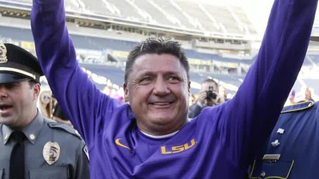 When it comes to energy drinks, Ed Orgeron can't drink just one