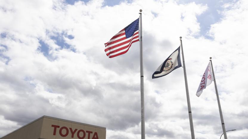 BUFFALO, WV - MARCH 26: Front of Toyota plant in Buffalo, West Virginia on March 26, 2021. The Buffalo West Virginia plant is the second Toyota Plant to provide its workers with vaccines Covid-19 Vaccines. (Photo by Stephen Zenner/Getty Images)