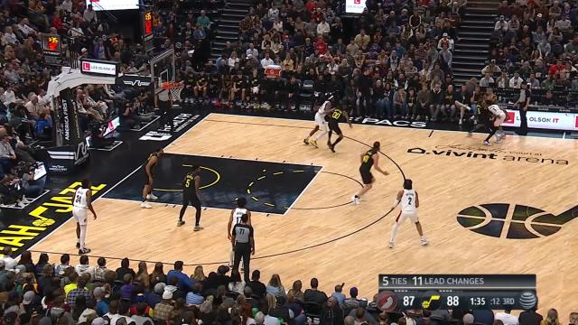 Jerami Grant with an and one vs the Utah Jazz