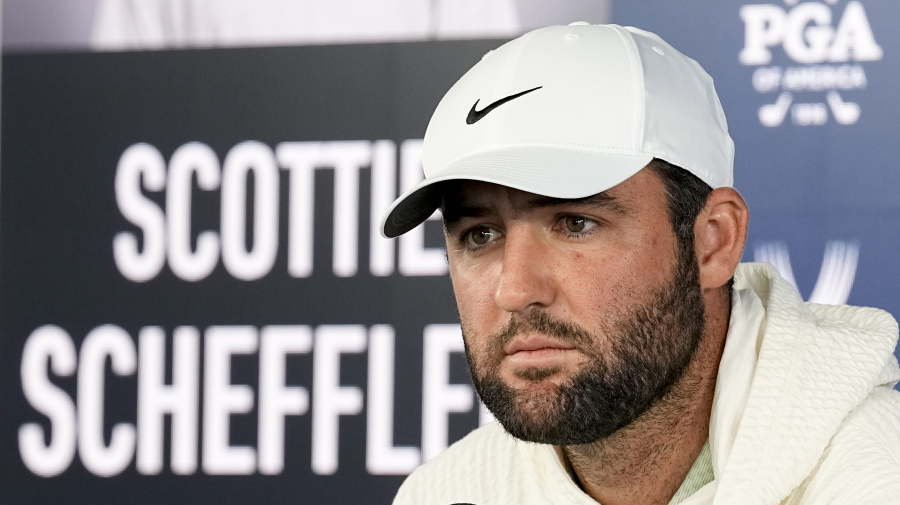 Associated Press - Scottie Scheffler speaks during a news conference during the PGA Championship golf tournament at the Valhalla Golf Club, Tuesday, May 14, 2024, in Louisville, Ky. (AP Photo/Sue Ogrocki)