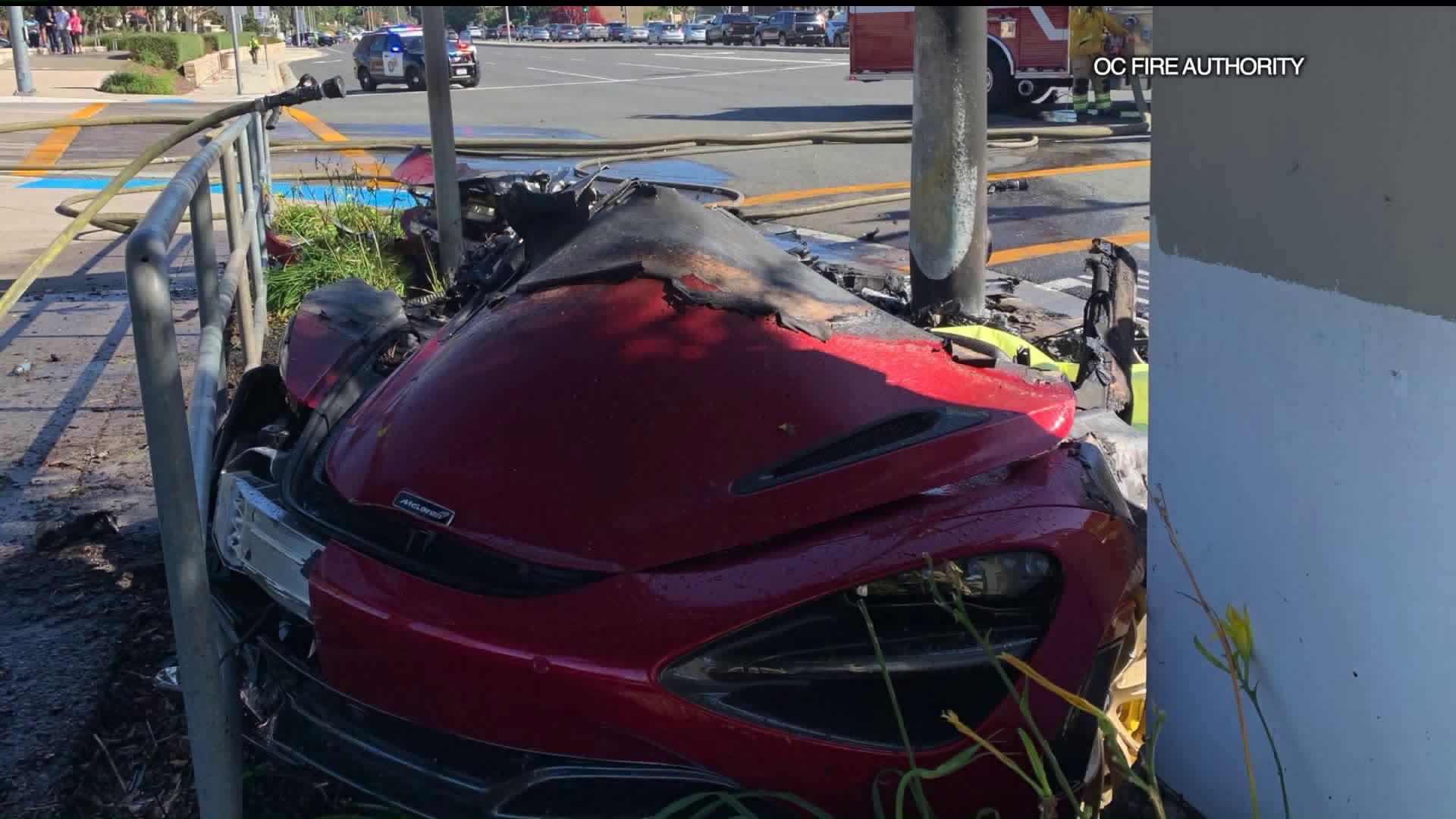 $350,000 McLaren sports car smashed up in California hit-run crash