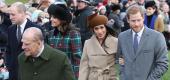 Prince Philip, Meghan Markle and Prince Harry. (Getty Images)