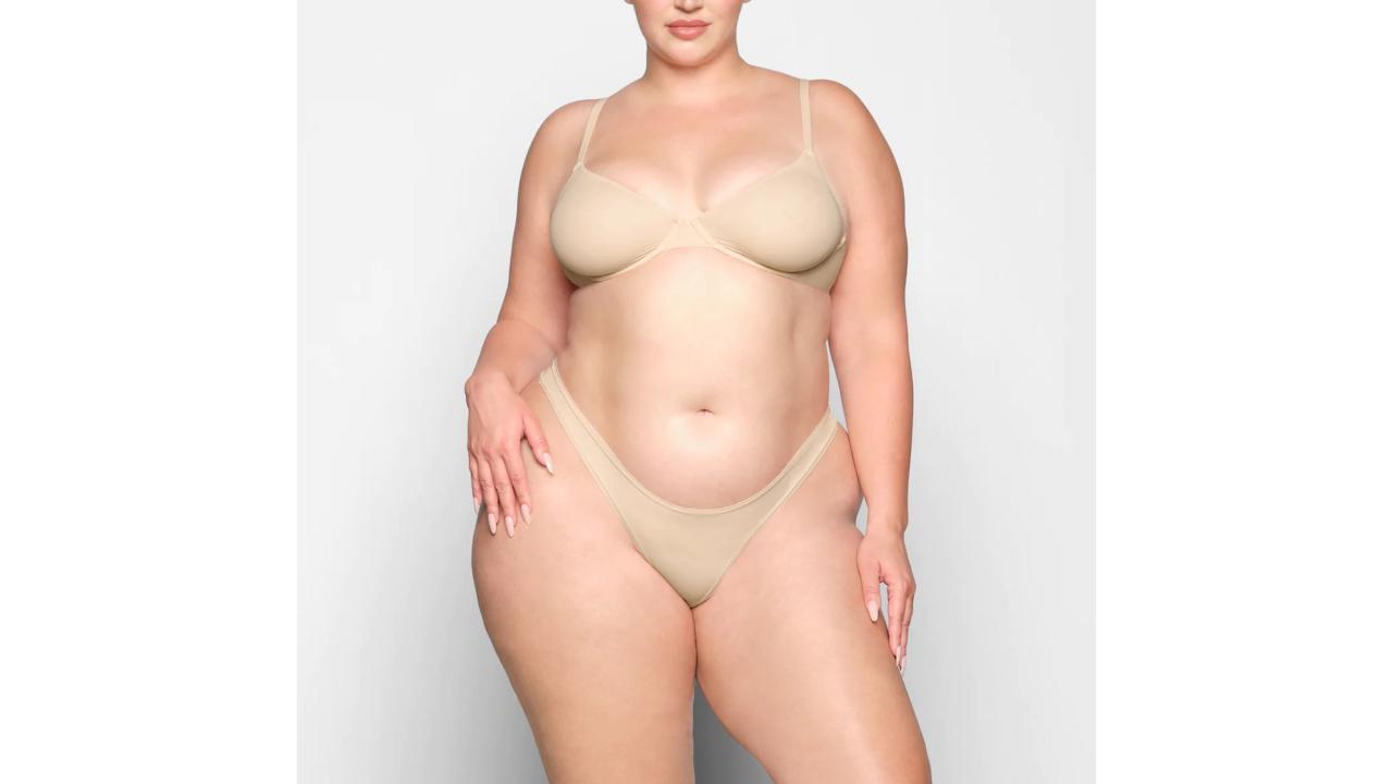 I tried Kim Kardashian's Skims bodysuit - I'm amazed at how well it holds me  in but wouldn't wear it without a bra