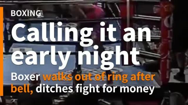 Boxer leaves ring after bell, ditches fight for money reasons