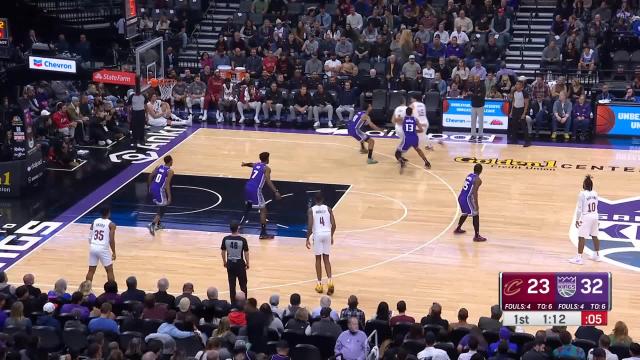 Cedi Osman with an assist vs the Sacramento Kings