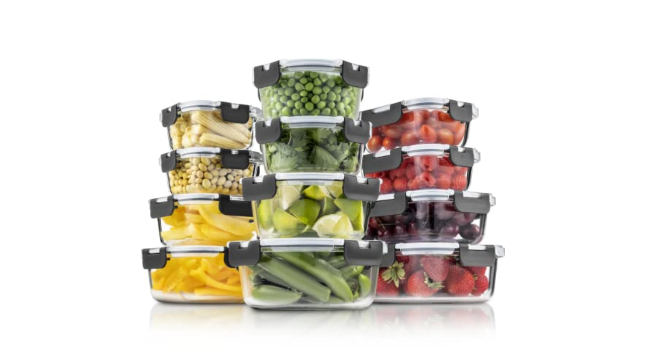 FineDine 24-Piece Superior Glass Food Storage Containers Set - Newly