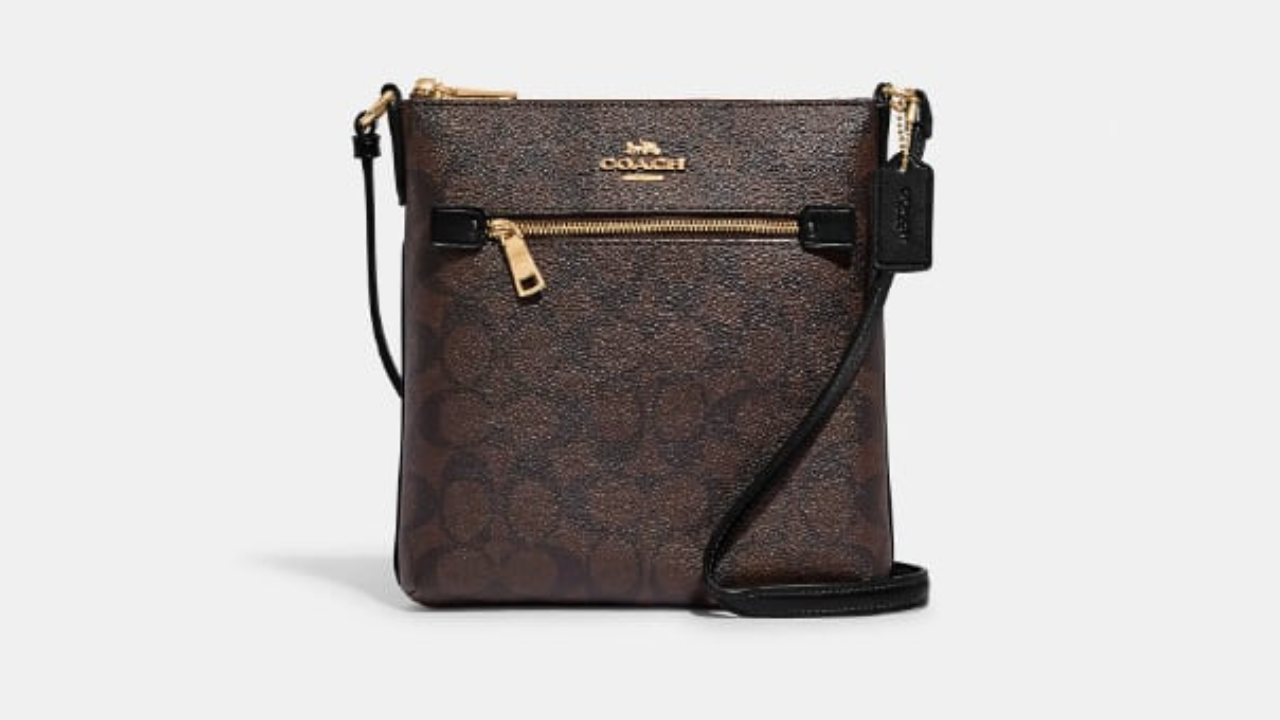 coach mini rowan crossbody in signature canvas