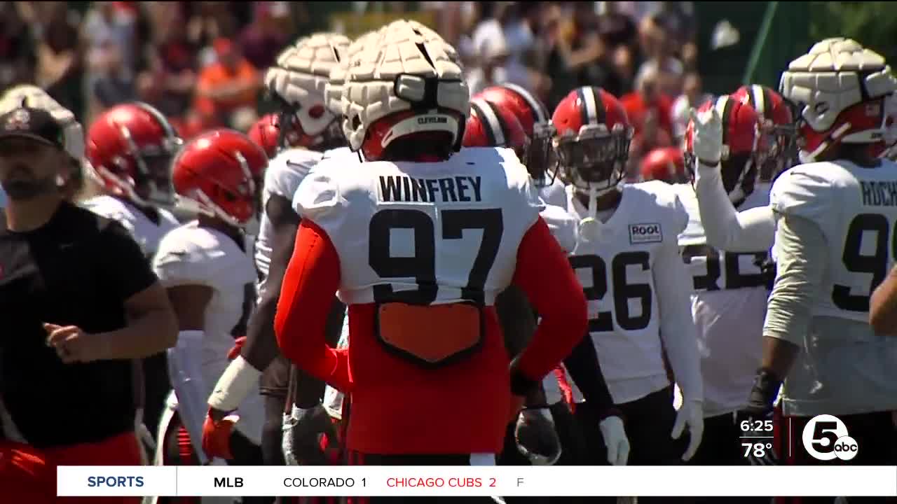 Browns rookie Perrion Winfrey returns from coach's discipline